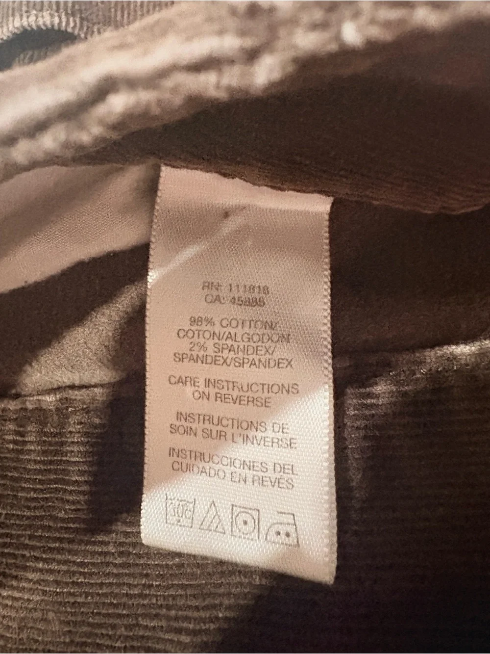 Michael Kors Women’s Dark Brown Corduroy Jeans - Classic Fit size 10